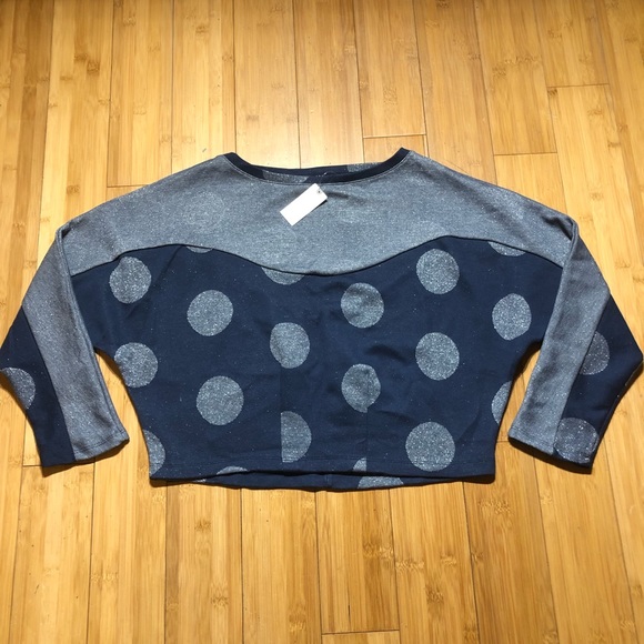 NWT Anthropologie Postmark Polka Dot Crop Top Size XS - Picture 4 of 16